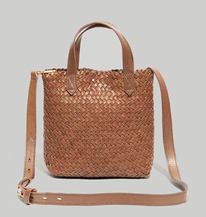 Madewell The Small Transport Crossbody: Woven Leather Edition