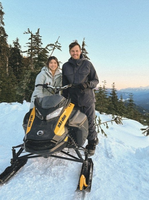 Spring skiing and snowmobiling in Whistler Blackcomb