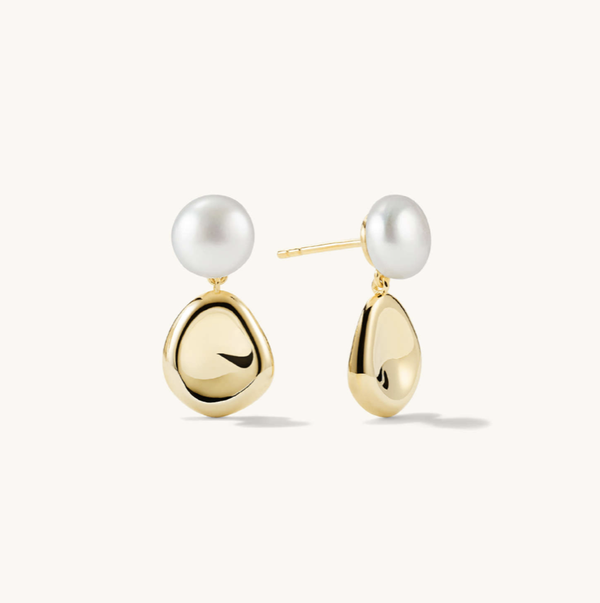 Pearl Sculptural Drop Earrings