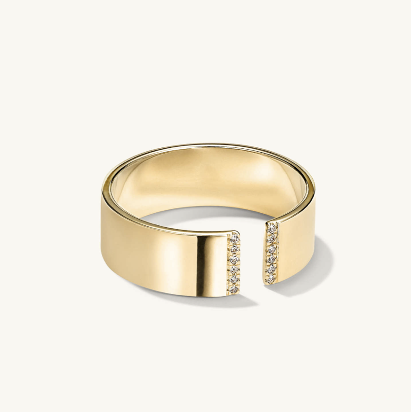 Beam Pave Diamond Open Cigar Band
