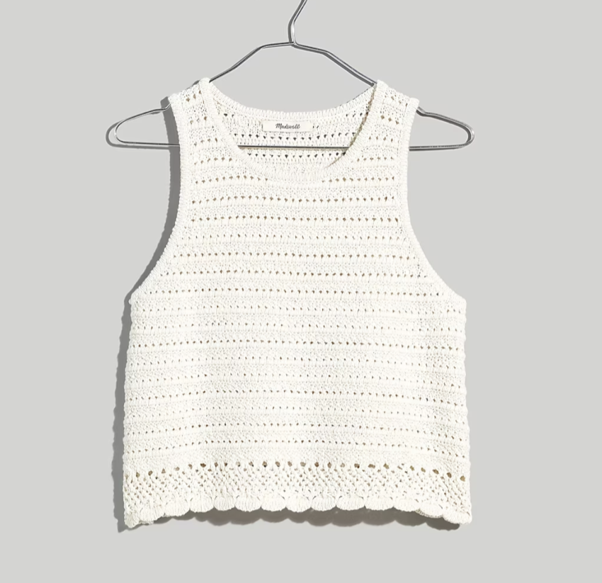 Madewell Kellen Crocheted Sweater Tank (size 00)