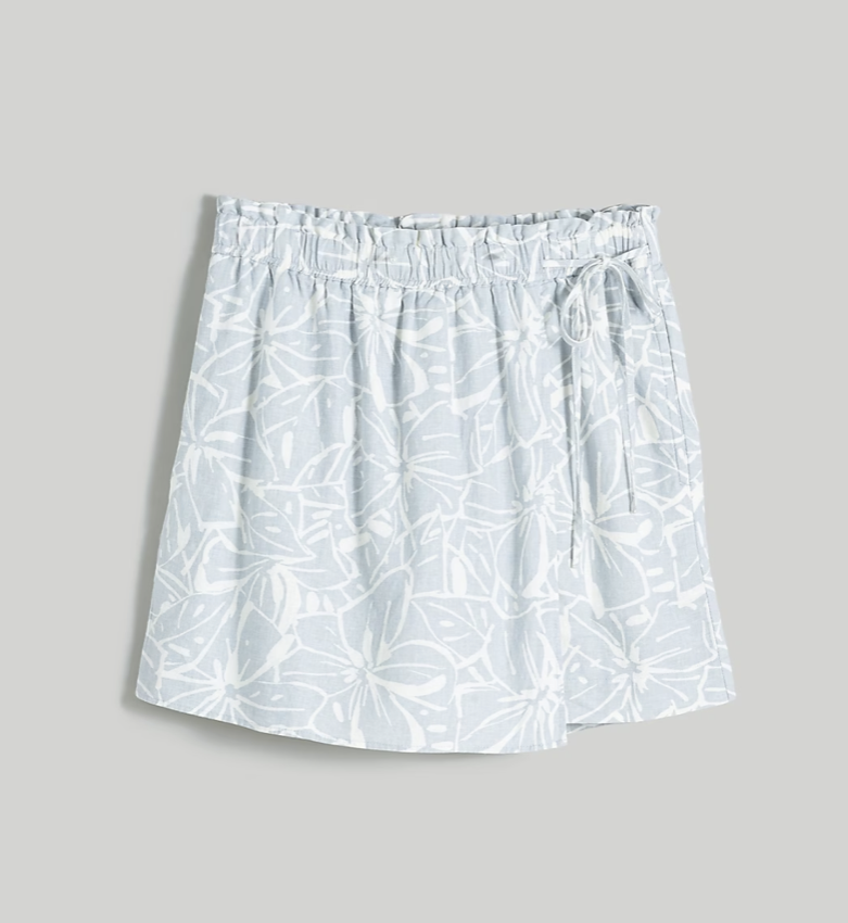 Madewell Tie-Waist Skort in Abstract Flora (size XXS)