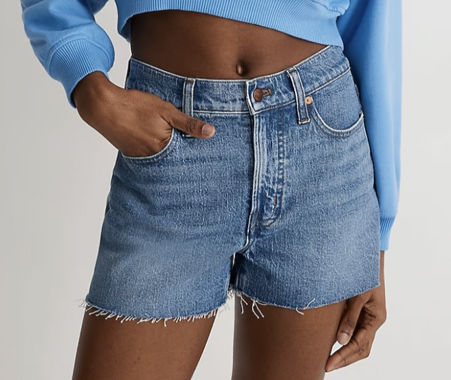 Madewell The Perfect Vintage Jean Short in Swanset Wash