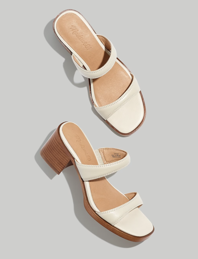 Madewell The Saige Double-Strap Sandal in Leather