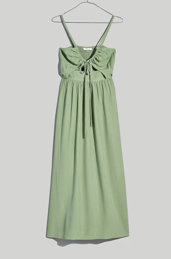 Madewell Cut-Out Cami Midi Dress