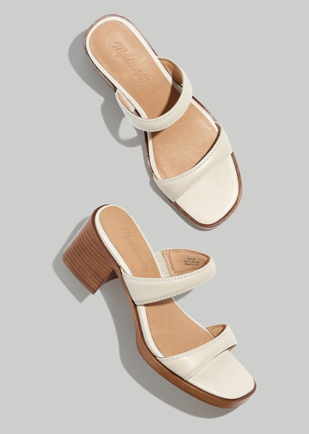 Madewell The Saige Double-Strap Sandal in Leather