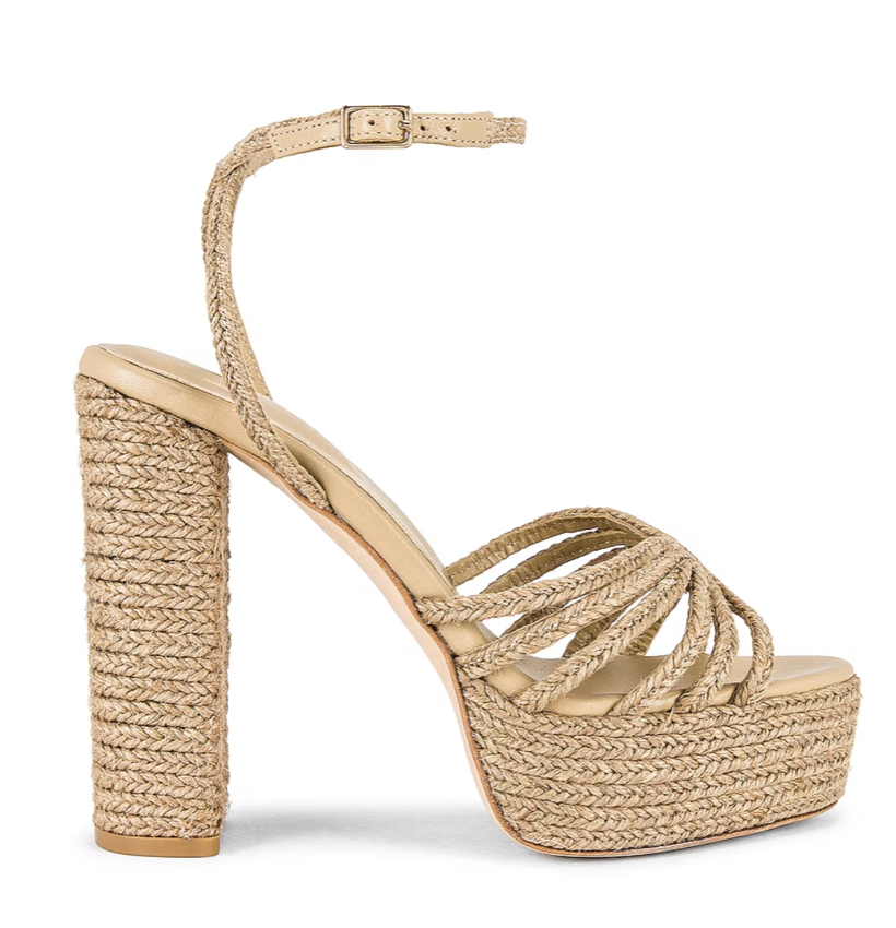 Revolve Clarissa Platform Heal in Raffia 