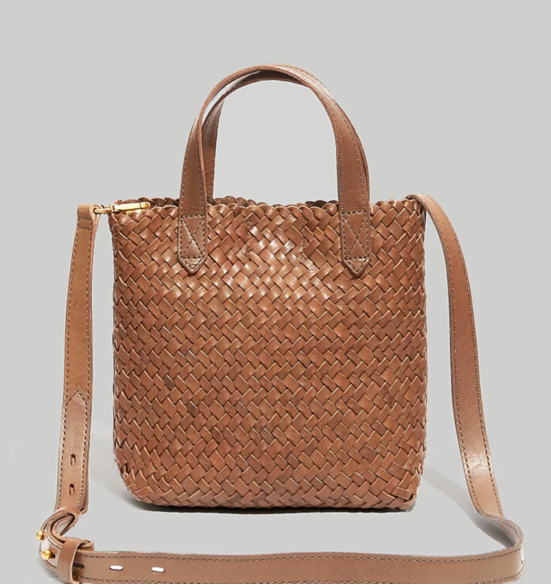 Madewell The Small Transport Crossbody: Woven Leather Edition