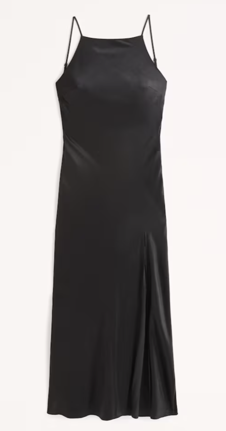 Abercrombie &amp; Fitch Satin Low Back Maxi Dress