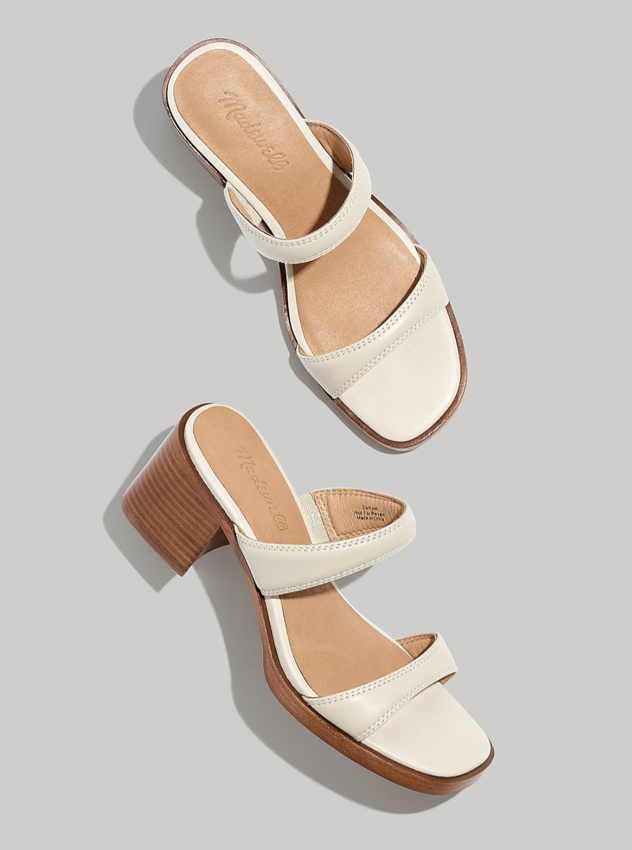 Madewell The Saige Double-Strap Sandal in Leather