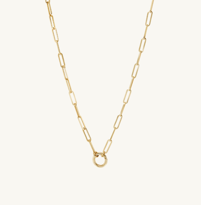 Mejuri Paperclip Chain Charm Necklace (16in)