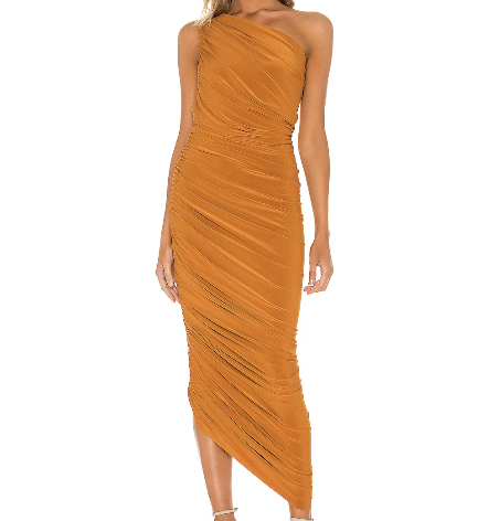 Revolve Norma Kamali Diana Gown in Bronze