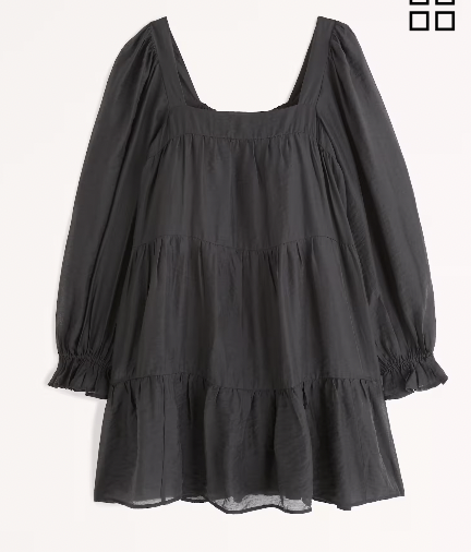 Abercrombie &amp; Fitch Long-Sleeve Trapeze Mini Dress