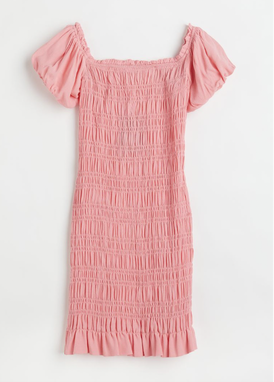  H&amp;M Smocked Bodycon Dress