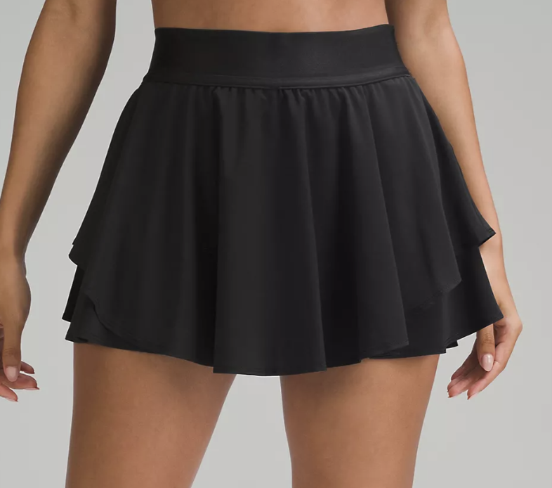 Lululemon Court Rival High-Rise Skirt (Size 4 in black)