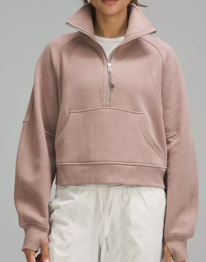 Lululemon Scuba oversized Funnel Neck Half-Zip (XS/S in Twilight Rose)