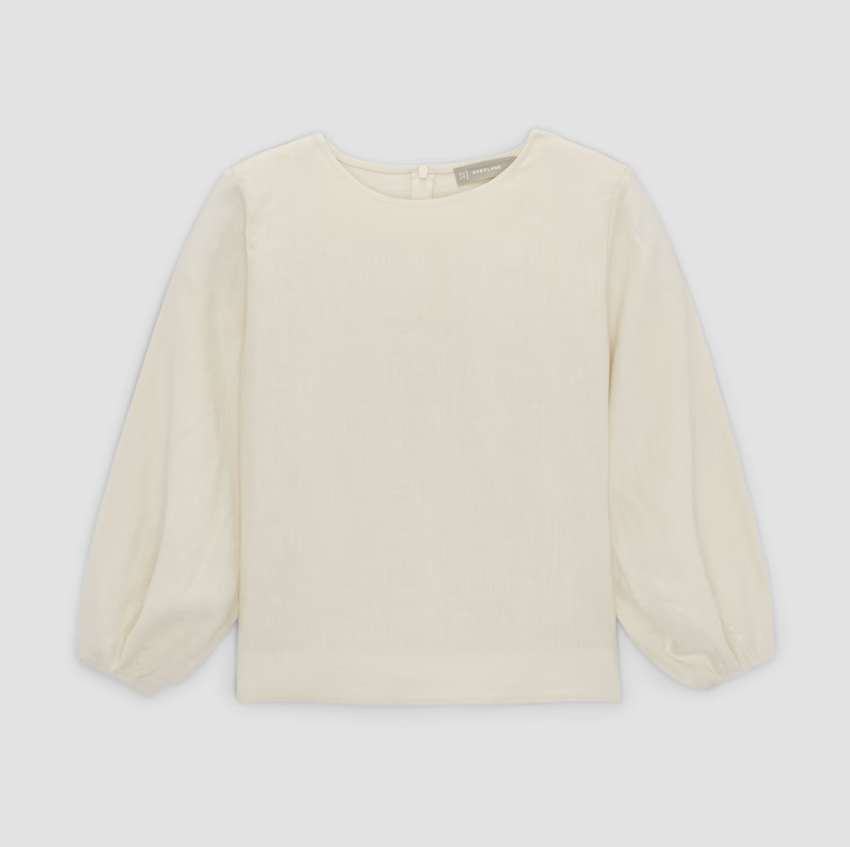 Everlane The Linen Long-Sleeve Top