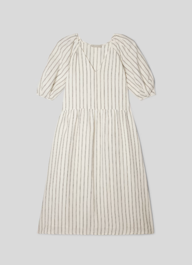 Everlane The Linen Puff Sleeve Dress