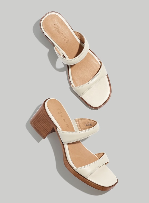 Madewell The Saige Double-Strap Sandal in Leather