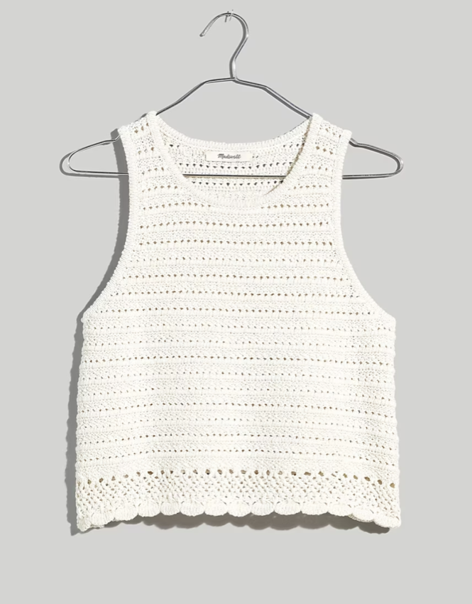 Madewell Kellen Crocheted Sweater Tank