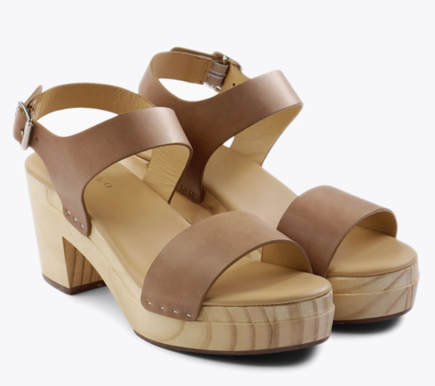 Nisolo All-Day Open Toe Clog Almond