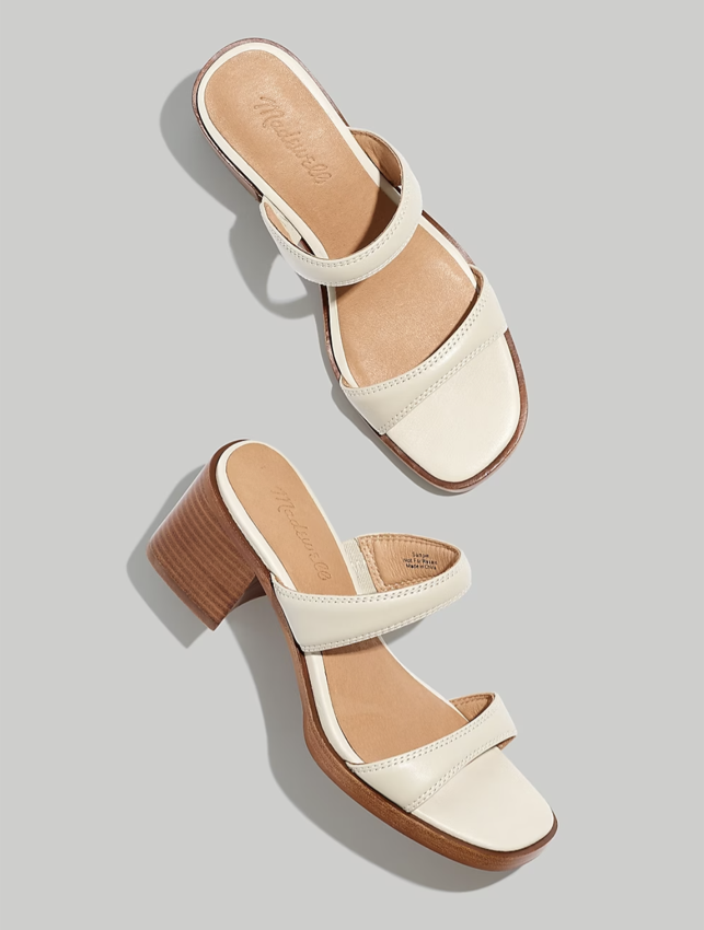 Madewell The Saige Double-Strap Sandal in Leather