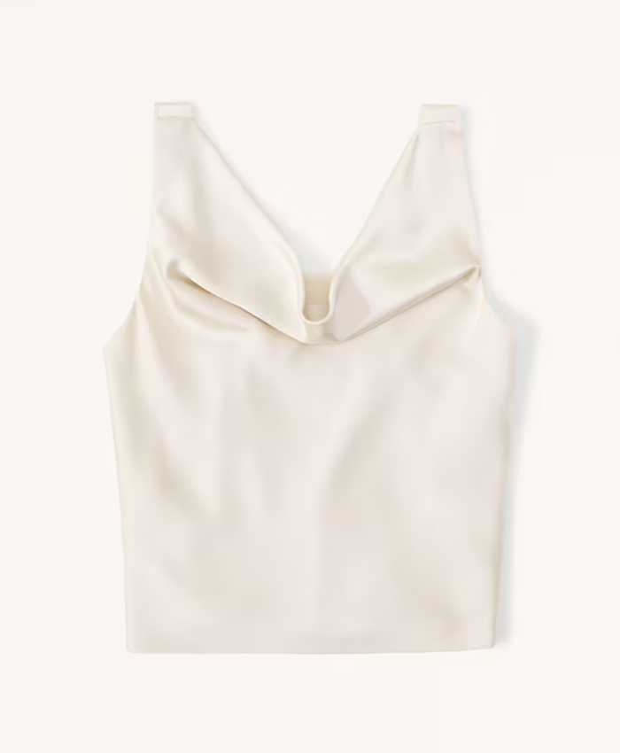 Abercrombie &amp; Fitch Satin Cowl Neck Set Top