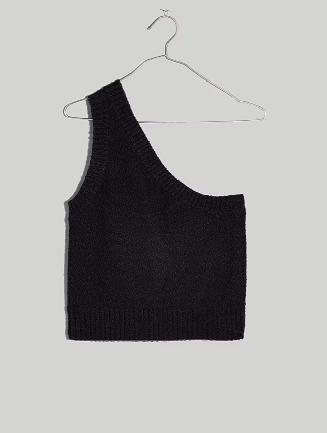 Madewell Textural-Knit One-Shoulder Sweater Tank