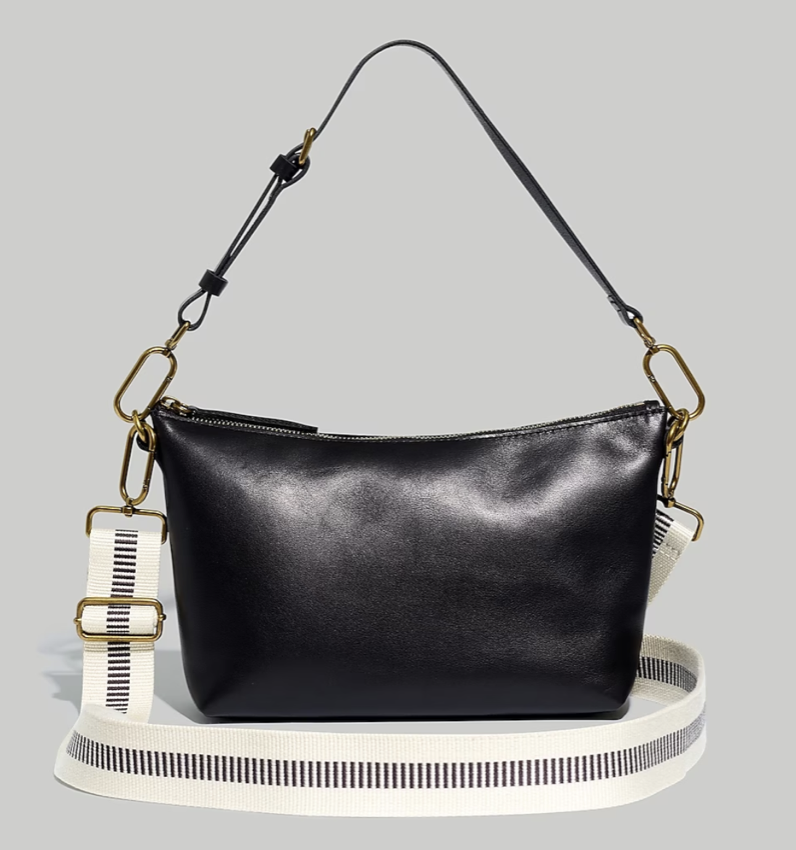 Madewell The Leather Carabiner Crossbody Sling Bag: Webbing Strap Edition