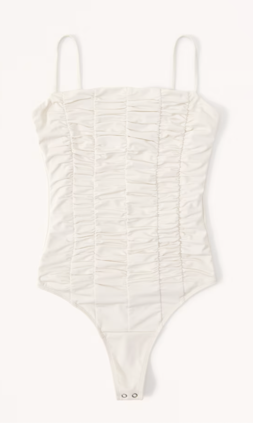 Abercrombie &amp; Fitch Slinky Cami Ruched Bodysuit