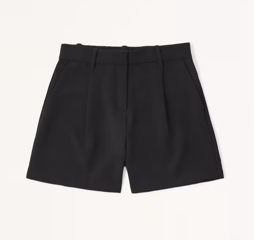 Abercrombie High Rise Premium Crepe Tailored Short