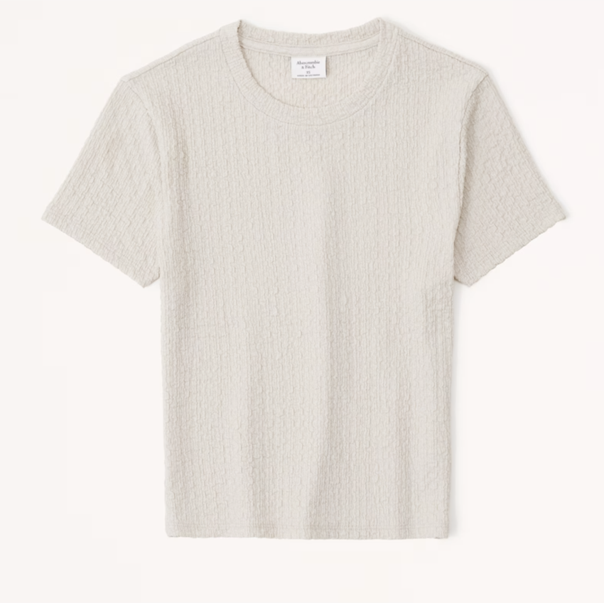 Abercrombie &amp; Fitch Textured Baby Tee