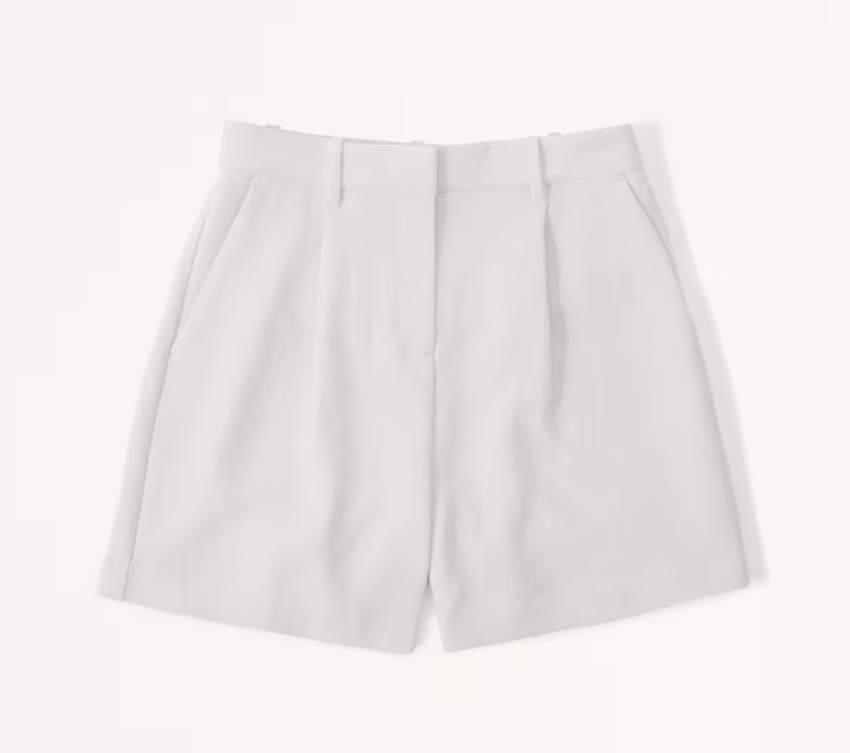 Abercrombie High Rise Premium Crepe Tailored Short