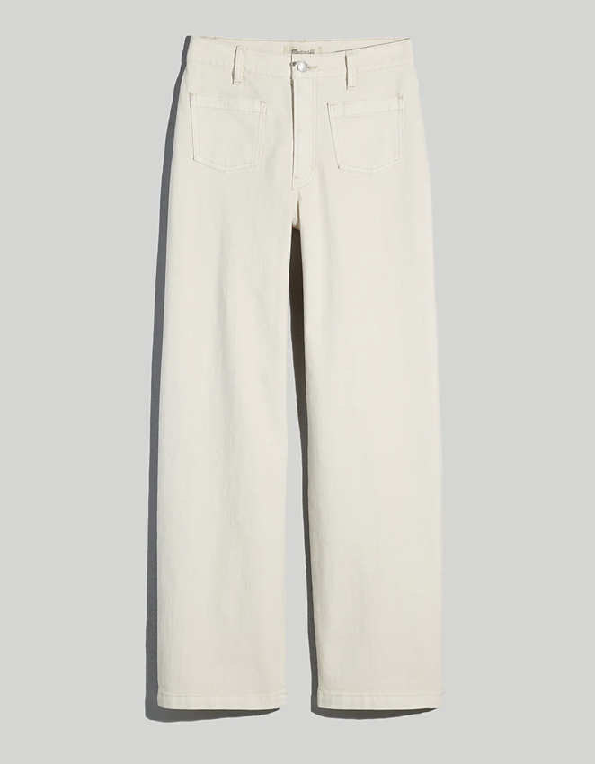 Madewell The Petite Perfect Vintage Wide-Leg Jeans in Vintage Canvas: Patch Pocket Edition