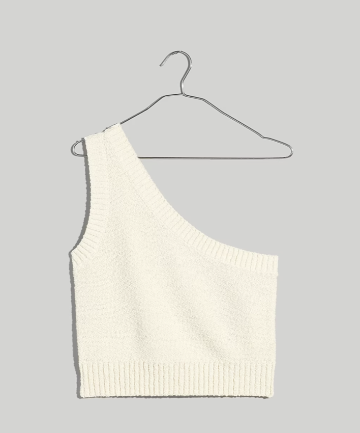 Madewell Textural-Knit One-Shoulder Sweater Tank