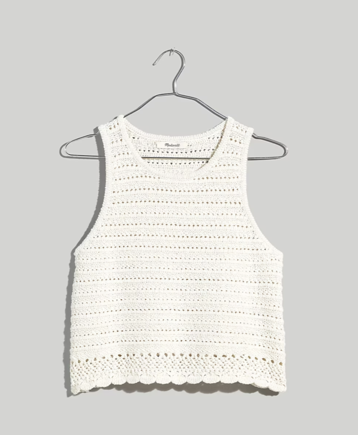Madewell The Kellen Crocheted Sweater Tank