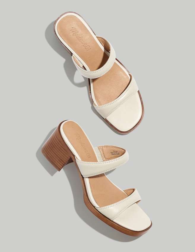 Madewell The Saige Double-Strap Sandal in Leather
