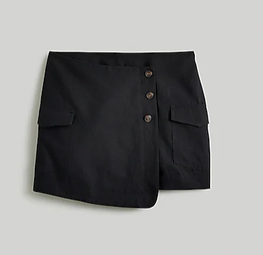  Madewell Linen-Cotton Blend Cargo Mini Skort