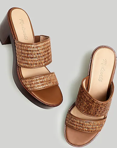 Madewell The Kiera Mule Platform Sandal: Woven Strap