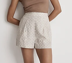 Madewell Clean Pull-On Shorts in Jacquard