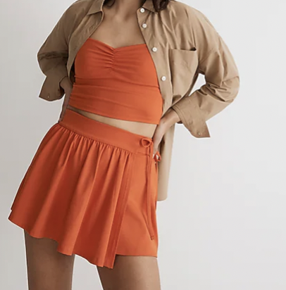  Madewell MWL Flex Wrap Skort