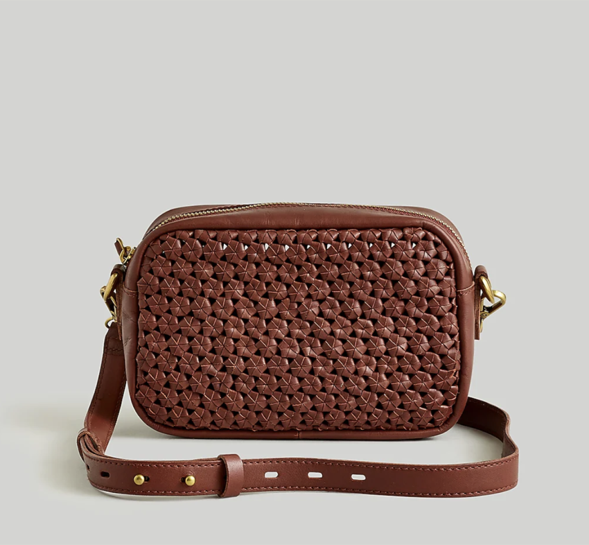 Madewell The Transport Camera Bag: Crochet Leather Edition