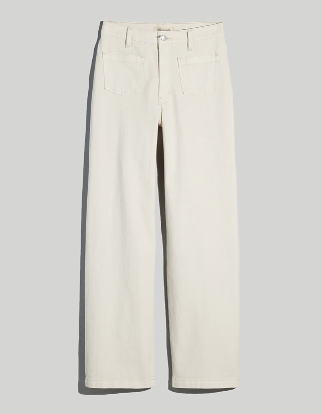 Madewell The Petite Perfect Vintage Wide-Leg Jeans in Vintage Canvas: Patch-Pocket Edition