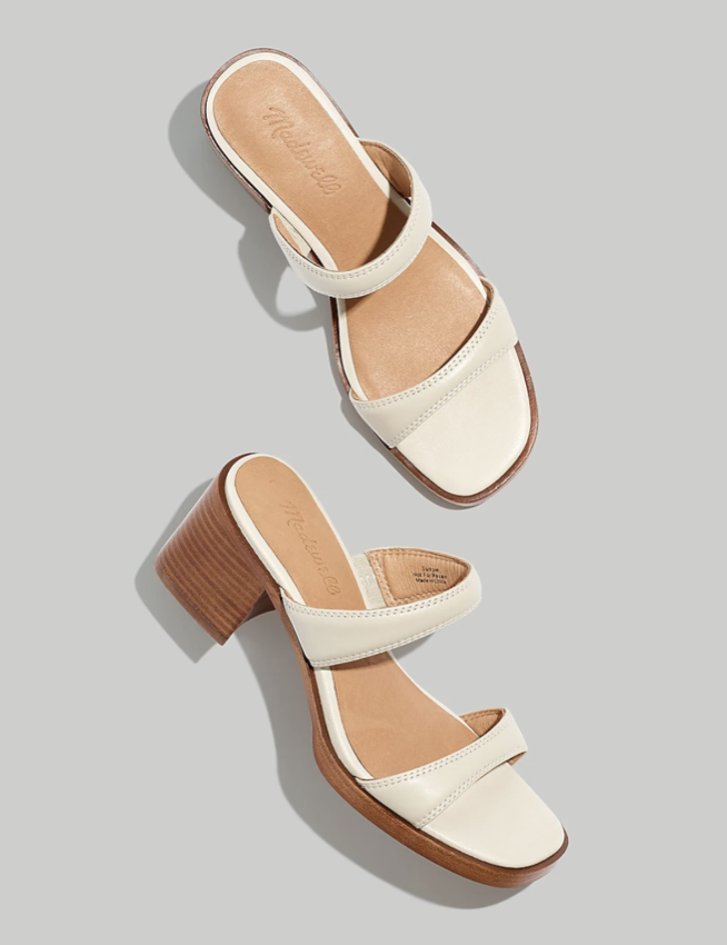 Madewell The Saige Double-Strap Sandal in Leather