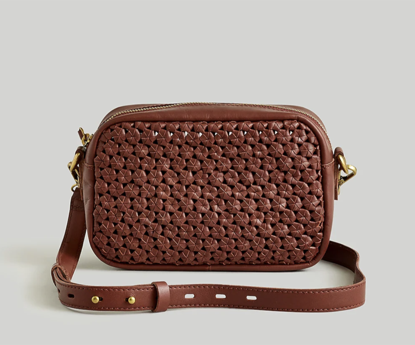 Madewell The Transport Camera Bag: Crochet Leather Edition