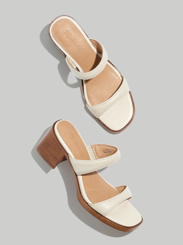Madewell The Saige Double-Strap Sandal in Leather