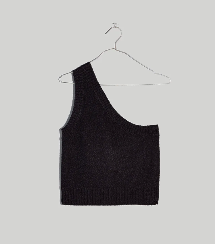 Madewell The Textural-Knot One-Shoulder Sweater Tank