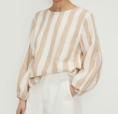 Everlane The Linen Long-Sleeve Top