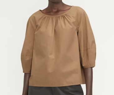  Everlane The Poplin Scoop-Neck Top