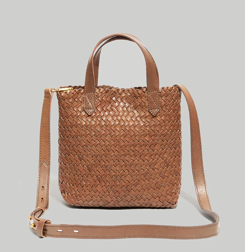 Madewell The Small Transport Crossbody: Woven Leather Edition